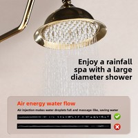 Robinet de baignoire et douchette rétro en laiton chromé de style français, double poignée, jet de pluie, fixation murale, pour hôtels, eau froide et chaude – Meilleures ventes