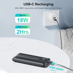 OEM 10000mAh 37Wh Batterie externe avec câbles intégrés doubles 22.5W PD QC Affichage LED <span class=keywords><strong>Chargeur</strong></span> portable V0 Ignifuge pour iPhone <span class=keywords><strong>Samsung</strong></span> - Product Image 5