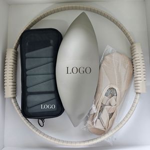 Cercle Magique de Pilates et Barre de Tonification des Cuisses et du Dos avec Logo Personnalisé, Rembourré en Mousse, pour Studio de Barre et Pilates, Ensemble d'Accessoires avec Poids de Cheville - Product Image 1
