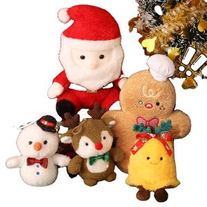 Peluche de Père Noël en Stock Bonhomme de Neige Elan Poupée Bougie Cloche Poupée Décoration Ornement Cadeau Joyeux Noël Jouets - Product Image 1
