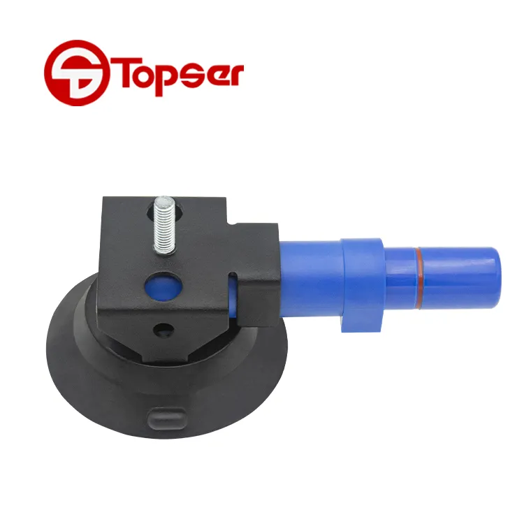 3 Inches Aluminum Alloy Manual Pump Suction Cup M6 / M8 Screws Rubber Vacuum Glass Suction Lifter