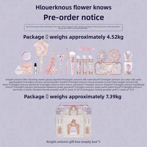Nouveauté Flower Knows Knight Unicorn ALL-IN Makeup Full Set Gift Box Marque chinoise célèbre Allin Kit - Product Image 5