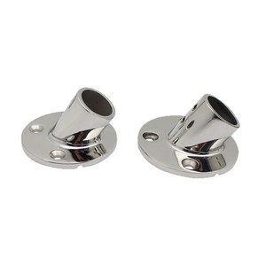 RICHWITS 316 Stainless Steel 60 Degree Tube Mount 22mm 25mm Marine Hardware Stanchion Support Chassis <b>Yacht</b> Fitting - Product Image 1