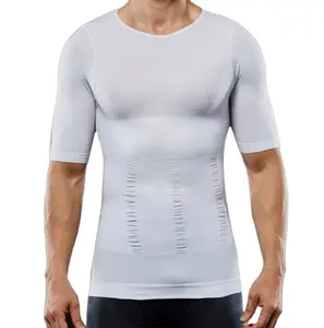 2021 Herren Sommer T-Shirts Körperform ung Kleidung Bauch und Rücken Druck Strumpfhosen Docht Sport T-Shirt