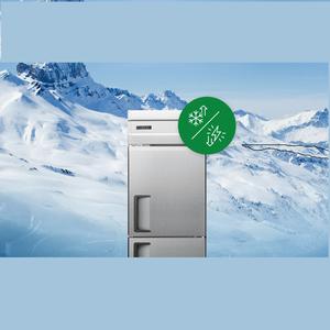 Refrigeradores Digitales de Acero Inoxidable de 2 Puertas y 25 Pies Cúbicos con 3 Estantes, Descongelación Automática y Ventilador de Eficiencia Energética de Grado 1 - Product Image 2