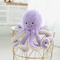 Boneka Gurita Berbagai Ukuran dan Warna, Isi Kapas PP, Super Lembut, Hadiah Ulang Tahun/Hari Raya untuk Pasangan, Mainan Claw Machine, Mainan Penghilang Stres
