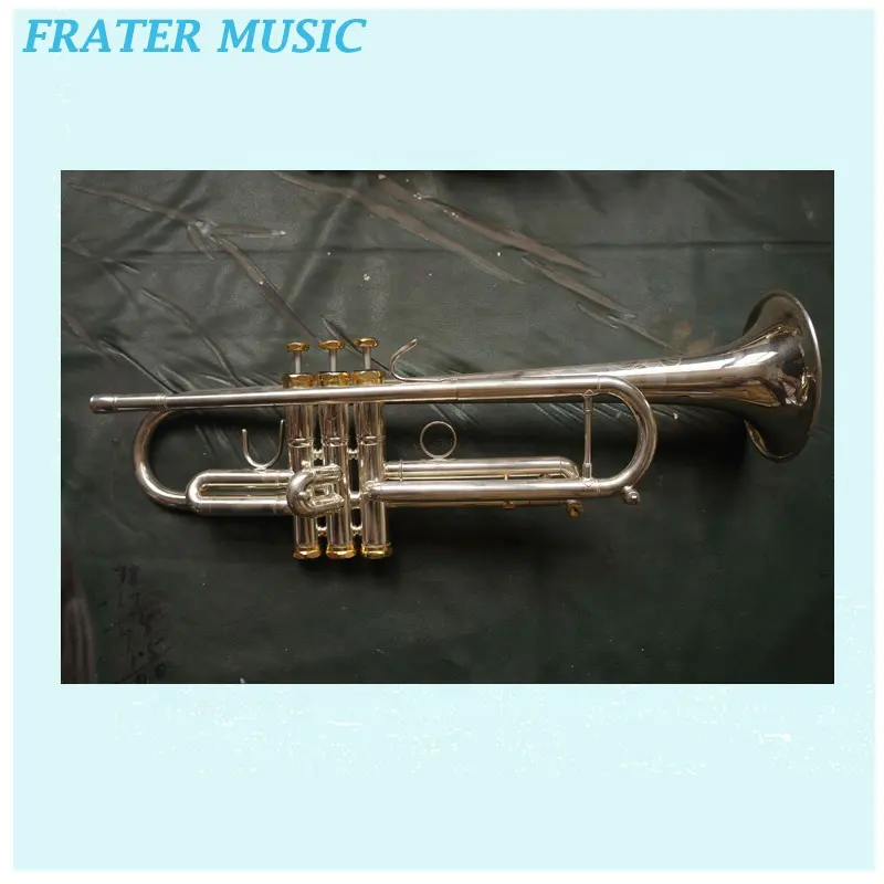 Goede Kwaliteit Spaanse Stijl Verzilverd Bb Platte Trompet Met Vergulde Zuiger Covers (ETR-30)