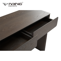 Bureau en MDF gris de petite taille, durable et de haute qualité, avec tiroir et rangement pour la salle d'étude des enfants