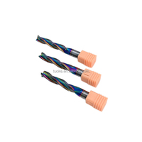 Fraise à spirale en carbure dur coloré TUOKE TK775 1/2x12x60-3F pour le travail du bois, outil de fraisage CNC