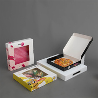 Boîte à gâteau jetable, alimentaire, étanche, résistante à l'huile, en matériaux recyclés, avec revêtement UV, gaufrage, emballage personnalisé pour boulangerie, sushis, pizza