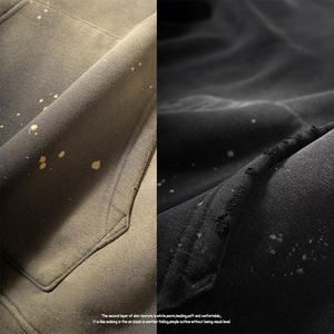 Sudadera con Capucha de Algodón Grueso de Alta Calidad, Ecológica, Resistente al Viento, con Efecto Desgastado por el Sol, Personalizable con Bordado 3D e Impresión - Product Image 4