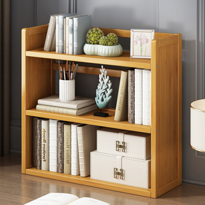Mini Bookshelf Storage Rack Multi Tiered <b>Desktop</b> <b>Shelf</b> For Office Or Childrens Room Modern Design Durable Wood Construction - Product Image 1