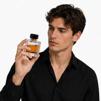 Bouteille diffuseur de parfum hexagonale géométrique en verre transparent de 1000 ml, vide, à facettes, avec bouchon noir, pour décoration de boutique