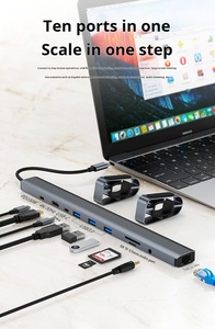 10 Trong 1 Máy Tính Để Bàn <span class=keywords><strong>Hub</strong></span> Tốc Độ Cao <span class=keywords><strong>PC</strong></span> SD/TF 4K/30Hz Âm Thanh USB3.0 10-Cổng Adapter Sạc PD 100W 3.0Hub Máy Tính Để Bàn USB <span class=keywords><strong>Hub</strong></span> - Product Image 5