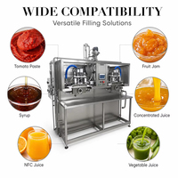 Machine de remplissage HiLock à haute efficacité contrôlée par PLC de 100L/220L/500L pour jus, purée, bouteilles en plastique, bouteilles en verre et sachets