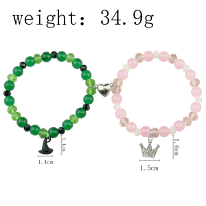 Pulsera de cuentas con colgante de corona y bastón mágico inspirada en la película de la Bruja Malvada, joyería a juego para parejas y amigos para ocasiones de regalo - Product Image 6