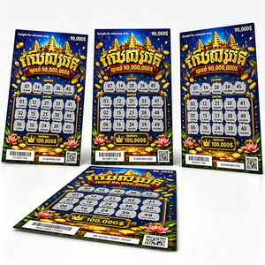 Boletos de Lotería Personalizados con Diseños de Lotería Tailandesa, Impresión Digital, Papel Artístico, Tamaño Pequeño, Precios con Descuento, Venta al Por Mayor - Product Image 5