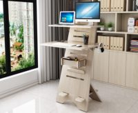 Bureau d'enseignement moderne et minimaliste en contreplaqué, réglable en hauteur électriquement sans vis, pour le bureau et l'école. Meubles de maison