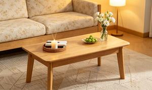 Modern Solid Wood Coffee <b>Table</b> Scandinavian Design Living Room Furniture Decorative Minimalist Style - Product Image 2