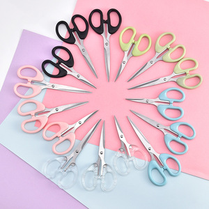 Paper Scissors 6 Inch Straight Blade Black Office Craft Student Use - Product Image 1