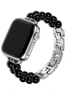 Nouveau <span class=keywords><strong>bracelet</strong></span> de montre tendance 2026 à double rangée de perles et boucles métalliques pour Smartwatch Ultra 38mm 40mm 44mm 49mm - Product Image 2