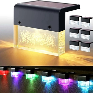 4 gói 2led không dây năng lượng mặt trời ánh sáng cầu thang cảnh quan ngoài trời Vườn ánh sáng sàn Đèn không thấm nước năng lượng mặt trời bước đèn cho Patio sân trang trí nội thất - Product Image 1