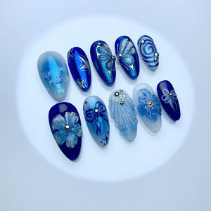 <span class=keywords><strong>Uñas</strong></span> Postizas Bonitas de Primavera/<span class=keywords><strong>Verano</strong></span>, <span class=keywords><strong>Uñas</strong></span> Postizas <span class=keywords><strong>Cortas</strong></span> con Forma de Almendra, <span class=keywords><strong>Uñas</strong></span> Postizas Personalizadas con Diseño de Puntos 3D, <span class=keywords><strong>Uñas</strong></span> Francesas Falsas - Product Image 6