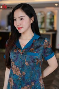 MBD301 SATIN FABRIC Pajamas for <b>Women</b> Set Custom Sleepwear Heart Printed <b>Pyjamas</b> Set Good Quality Woman Pajama Cotton - Product Image 5