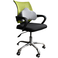 Coussin de chaise de soutien de la douleur en mousse à mémoire de JB-1054 Coussin lombaire de chaise d'ordinateur de bureau respirant avec boucle en polyester durable