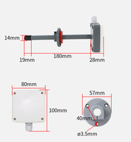 2021 girouette d'anémomètre industriel chaud 0-10v 4-20ma pour instrument de mesure de vitesse de trous plus petits