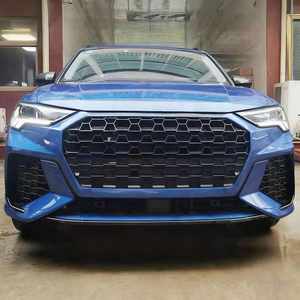 Livraison gratuite, calandre avant de style RSQ3 pour <span class=keywords><strong>Audi</strong></span> <span class=keywords><strong>Q3</strong></span> SQ3 F3 2020 2021 <span class=keywords><strong>2022</strong></span> 2023, calandre avant noire en nid d'abeille - Product Image 5