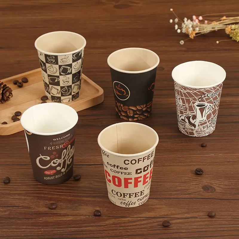12オンスティーカップ使い捨てホットドリンク紙コーヒーカップ蓋付き無料サンプルメーカー卸売販売
