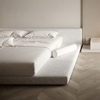Vente en gros - Cadre de lit de luxe en tissu, design moderne, taille super king queen, 180*200, lit pour dormir