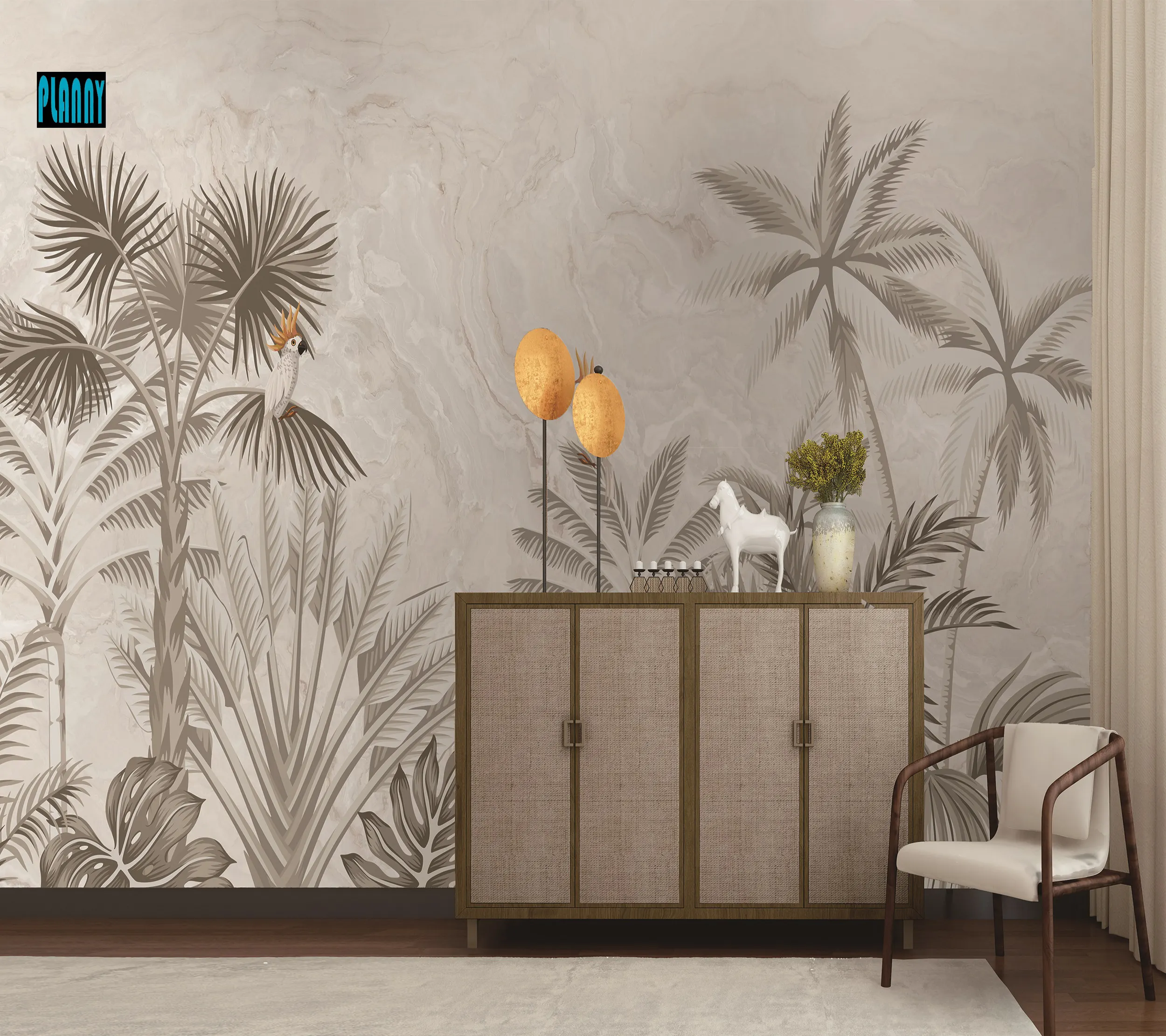 2022 New Design High quality mural wall paper tropical leisure popular fashion style