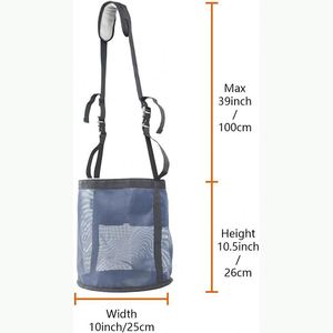 Muestra gratuita: Bolsa ajustable para alimentación de caballos con almohadilla cómoda para el cuello, bolsa de lona resistente y duradera para grano y alimento para caballos. - Product Image 3