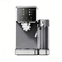 Machine à café semi-automatique à écran tactile, 135 jets de vapeur, réservoir d'eau amovible de 1L et carafe à lait, machine à café froid pour latte