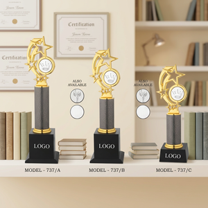 Elegant star Corporate Trophy with black base for Business Recognition, Employee Awards and Leadership Excellence. - Product Image 1