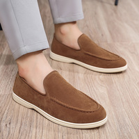 Mocassins pour hommes, chaussures de sport décontractées, mode, PU, bout rond, à enfiler, semelle extérieure en plastique, chaussures de marche