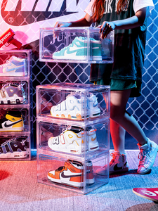 Tùy Chỉnh Hộp Giày Nhà Cung Cấp Logo OEM Phổ Biến Tổ Chức Hiển Thị Giày Hộp Lưu Trữ Trong Suốt Đóng Mở <span class=keywords><strong>Container</strong></span> Từ Tính - Product Image 4