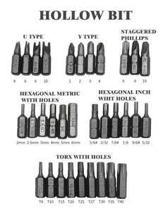 33 Pcs Solid and Hollow <b>Screwdriver</b> Head Combination <b>Set</b> <b>Bit</b> Magnetic Flat Screw 33 Pcs Screw Head <b>Set</b> 33 Pcs Screw Head <b>Set</b> - Product Image 2