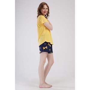 Ensemble haut et bas pour femme - Col rond, manches courtes, coupe ovale - SARI - SARI - Product Image 2