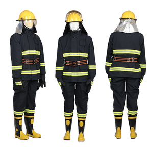 Alta Qualidade Azul Marinho Bombeiro Conjuntos Vestuário Personalizável EN469 Padrão Diretamente Fabricado por Bombeiros - Product Image 5