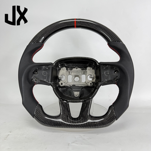 Volant de voiture pour <span class=keywords><strong>Dodge</strong></span> Charger Exhaust <span class=keywords><strong>Durango</strong></span> 2015-2024 Sxt Gt Rt Srt Hellcat Volant de direction en fibre de carbone - Product Image 2