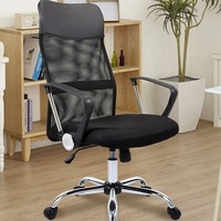 Chaise de bureau exécutive ergonomique moderne en maille avec fonction rafraîchissante pour le bureau à domicile