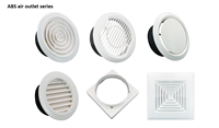 HVAC utilisant la taille du trou 150mm ABS rond montage au plafond soupape à disque d'air d'échappement pour système de climatisation