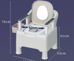 Ensemble de pots de toilette portables en plastique pour adultes chaises de toilette pour personnes âgées - Product Image 4