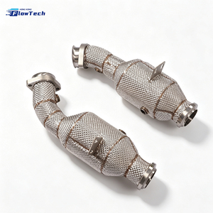Performance 304 Stainless Steel Racing Downpipe for Mercedes AMG E43 W213 C43 W205 M276 3.0L V6 Eur 5 200 cells - Product Image 5
