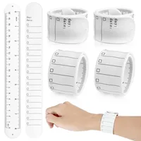Bracelet mémo en silicone réutilisable et effaçable, étanche, avec règle intégrée, pour liste de tâches, planificateur quotidien et bloc-notes pour études et tâches