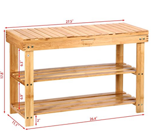 Armoire à chaussures à 2 niveaux en bois de bambou personnalisée avec <span class=keywords><strong>pied</strong></span> de rangement caché, armoire de rangement en bois <span class=keywords><strong>pour</strong></span> étagère intérieure - Product Image 3