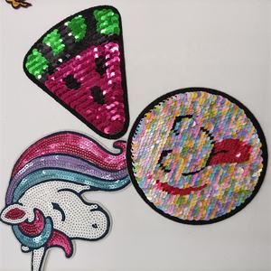 Design de mode perle 3M auto-adhésif tissé or paillettes Ortha Evra Chenille broderie fer sur patchs pour sacs chapeaux - Product Image 2